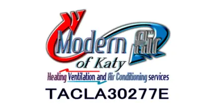 Modern Air of Katy Logo with TACLA30277E state licence number