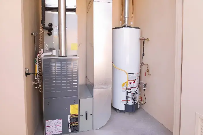 New gas furnace and gas water heater