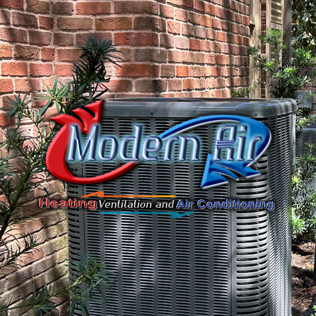 New AC installation with Modern Air logo