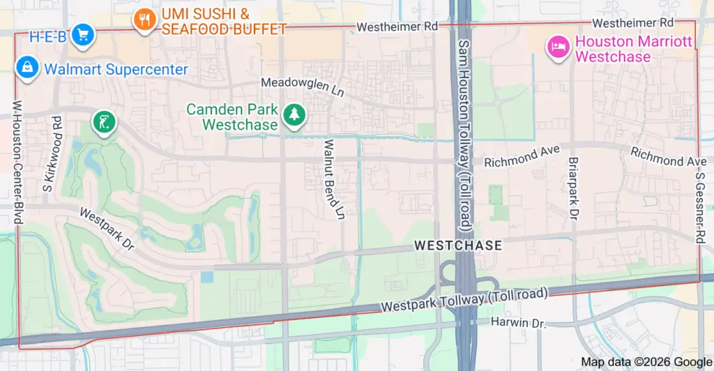 Westchase Houston map